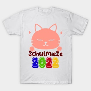 Schulbeginn Katze Schulkatze 2022 T shirt T-Shirt